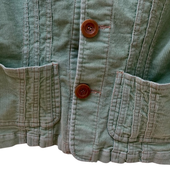 Tulle Anthropologie Green Cordoroy Jacket , Mod Buttons - Picture 4 of 8